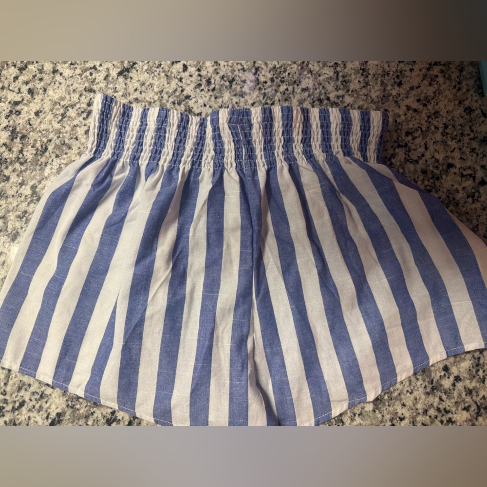 Blue and White Striped Bottoms